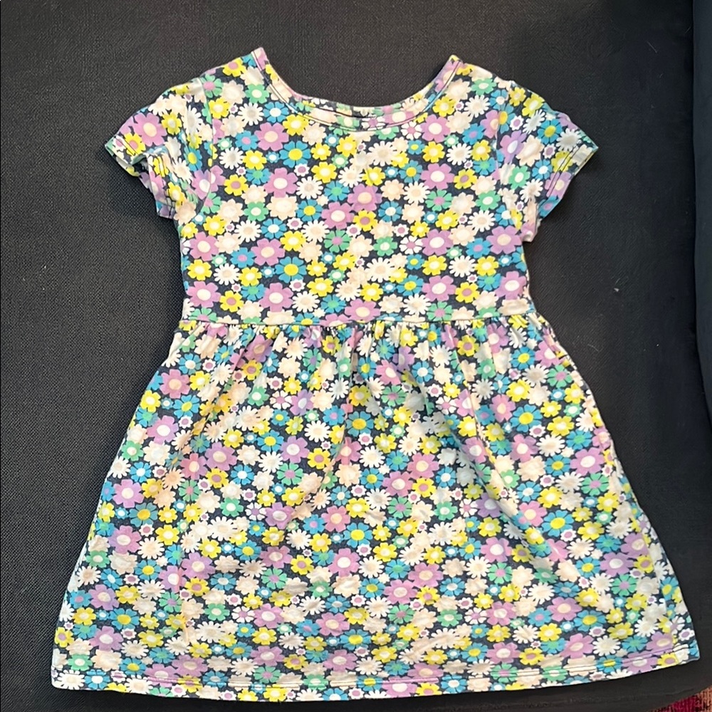 Wonder Nation Yellow and Blue Flutter Sleeve Sundress